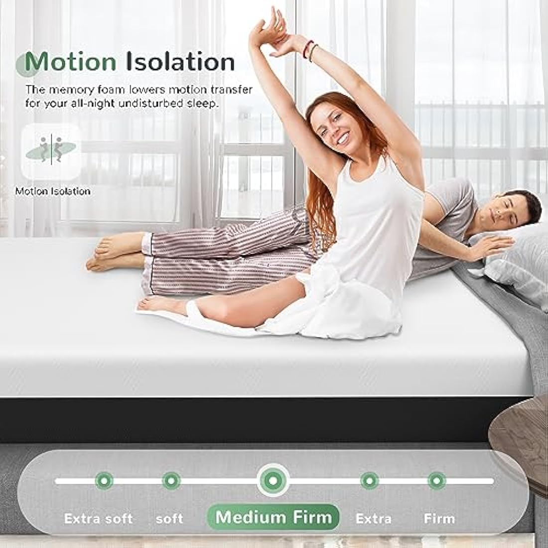 Wowttrelax King Size Gel Memory Foam Mattress – 6 Inch Medium Firm