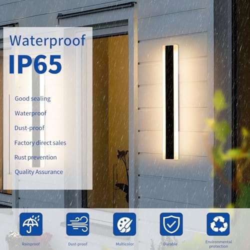 Jolof Store 60cm LED Outdoor Wall Light – IP65 Waterproof 3-Color Sconce