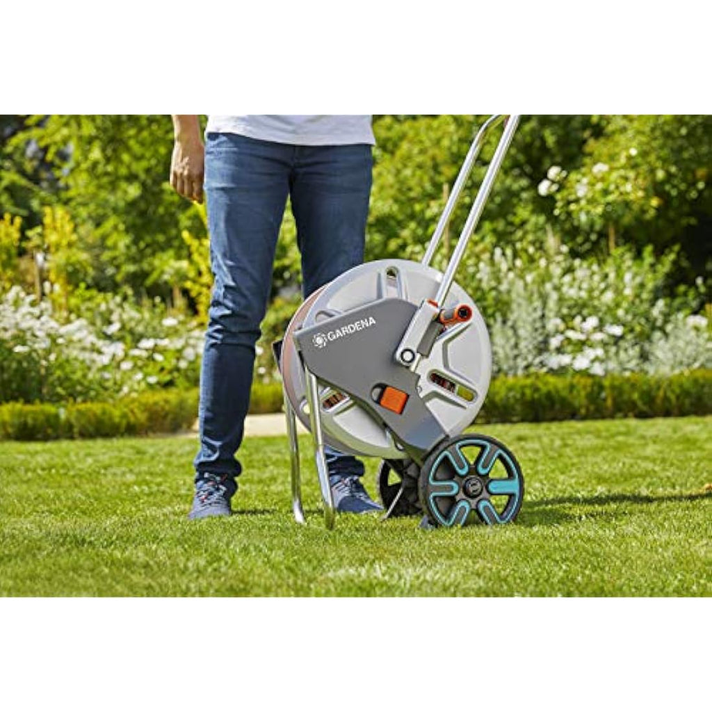 Gardena CleverRoll L Easy Metal Hose Trolley – 100m Capacity Reel