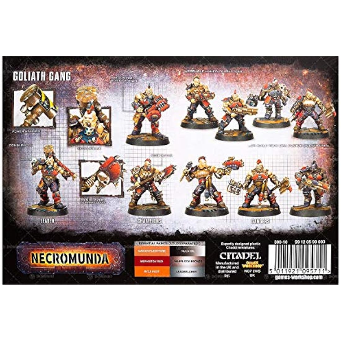 Games Workshop Necromunda Goliath Gang - 10 Plastic Tabletop Miniatures