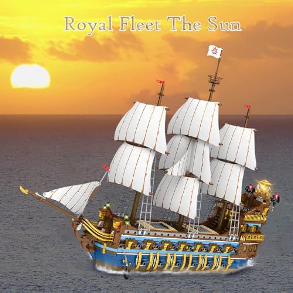 JMBricklayer Pirate Ship Building Blocks Set – Royal Fleet Model 40103 (3162 Pieces)