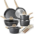 Terlulu 13-Piece Nonstick Granite Cookware Set – Induction Compatible