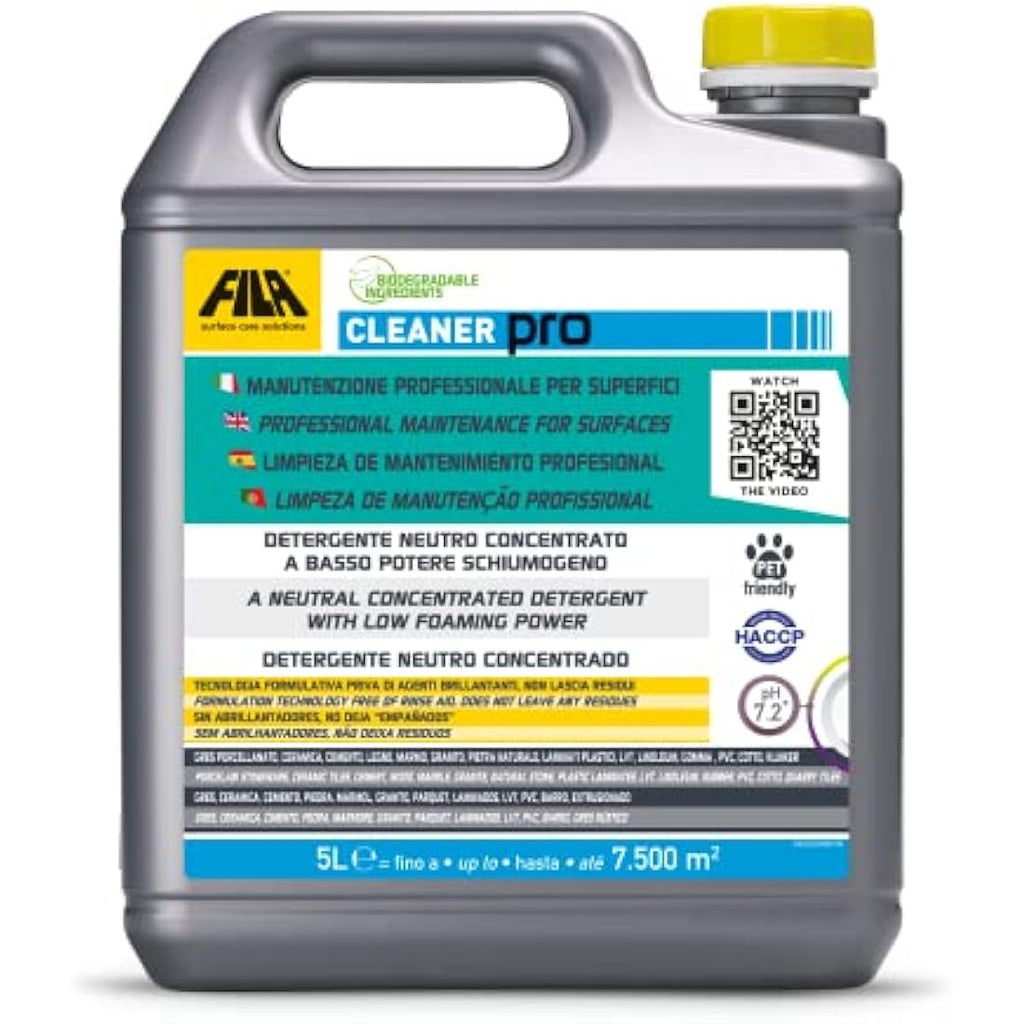 FILA Cleaner Pro Concentrated Neutral Floor Cleaner - 5L Biodegradable