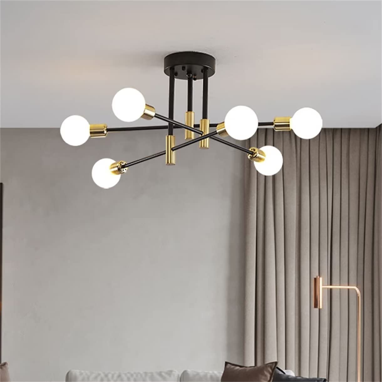 WQCSH Modern Minimalist Chandelier – Metal Satellite Pendant Light