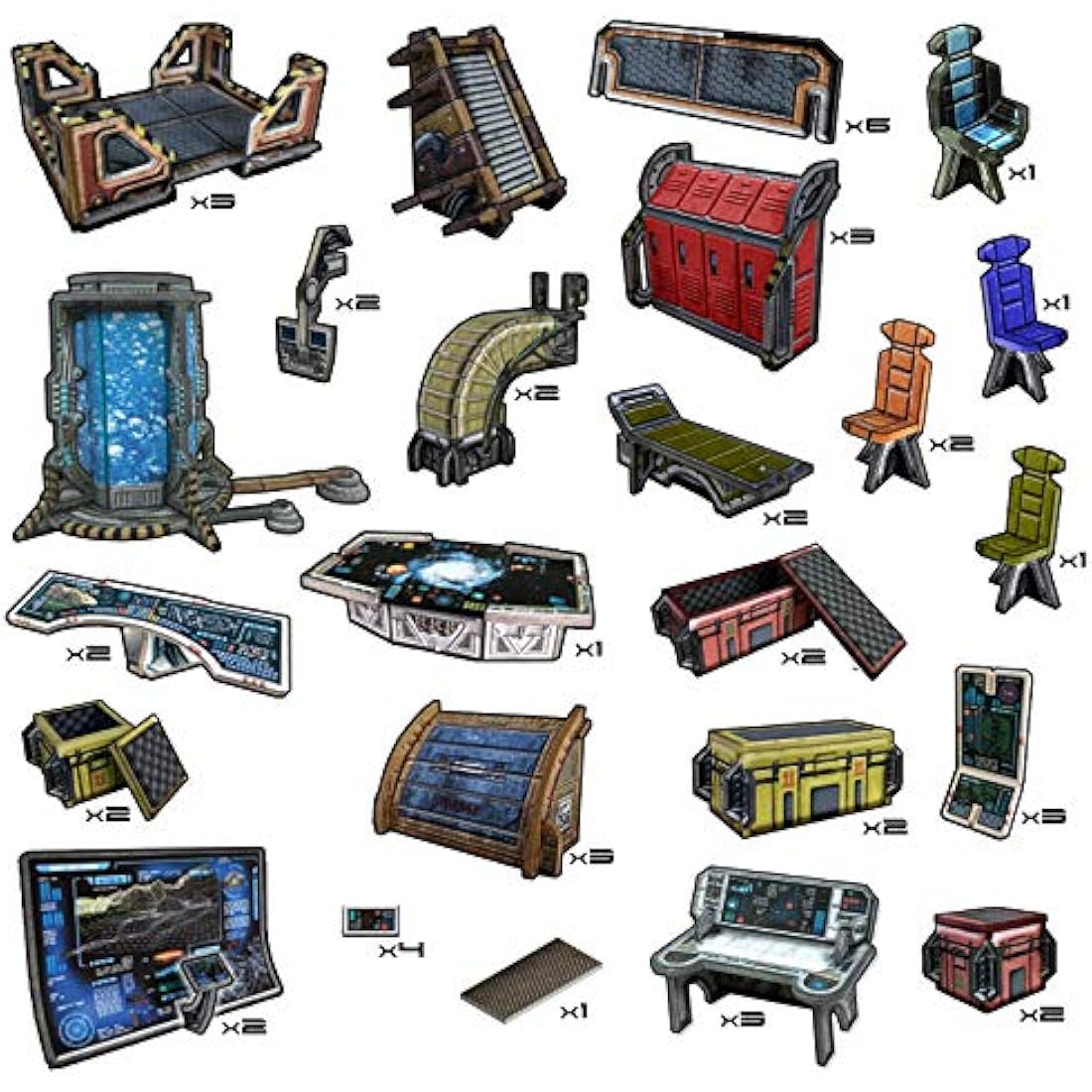 Battle Systems Galactic Core Sci-Fi Terrain – 28mm Modular 3D Wargaming Set
