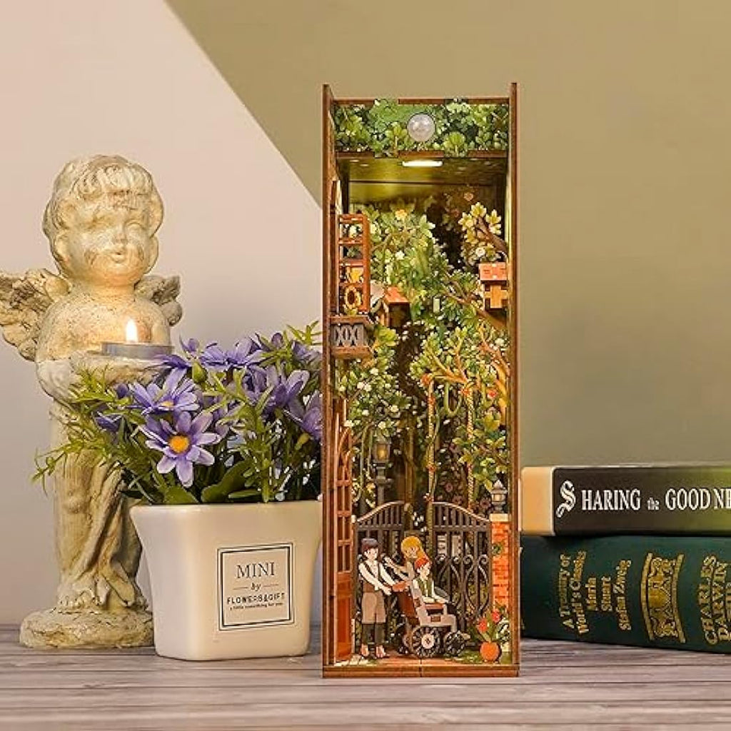Tonecheer DIY Book Nook Kit – The Secret Garden 3D Wooden Puzzle with LED