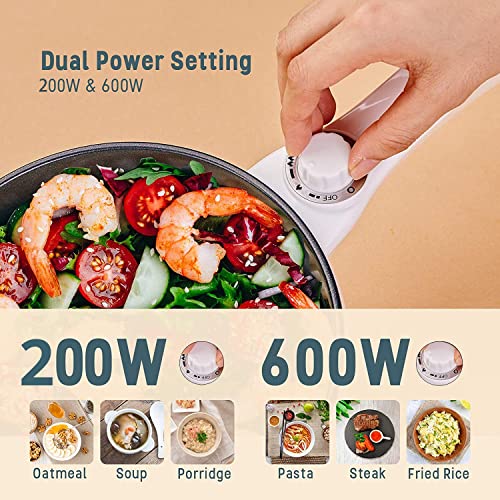 Vocha 1.5L Electric Hot Pot – Portable Non-Stick Multi-Cooker for Dorm, Green