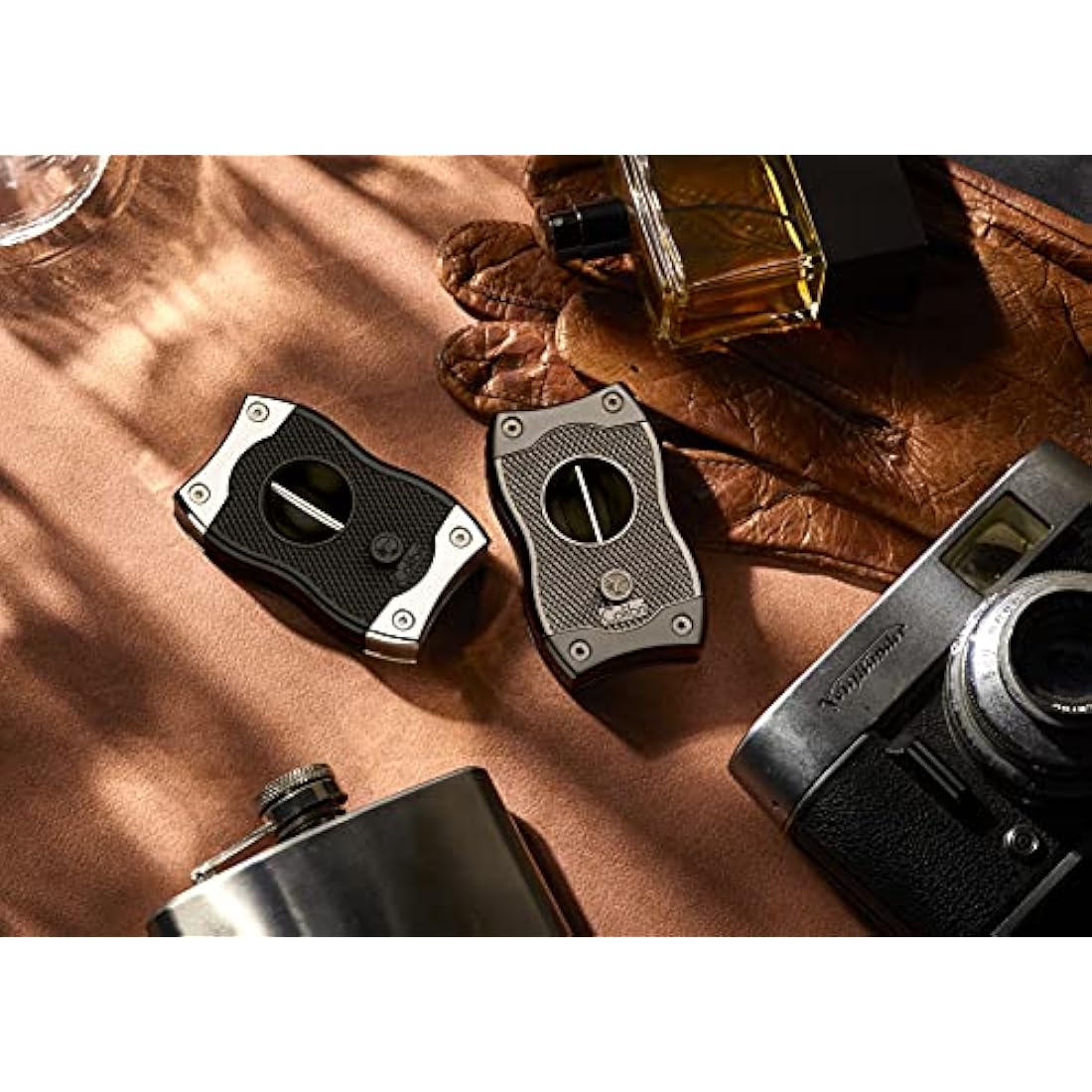 Colibri SV-Cut 2-in-1 Cigar Cutter | V-Cut & Straight Cut | Gunmetal