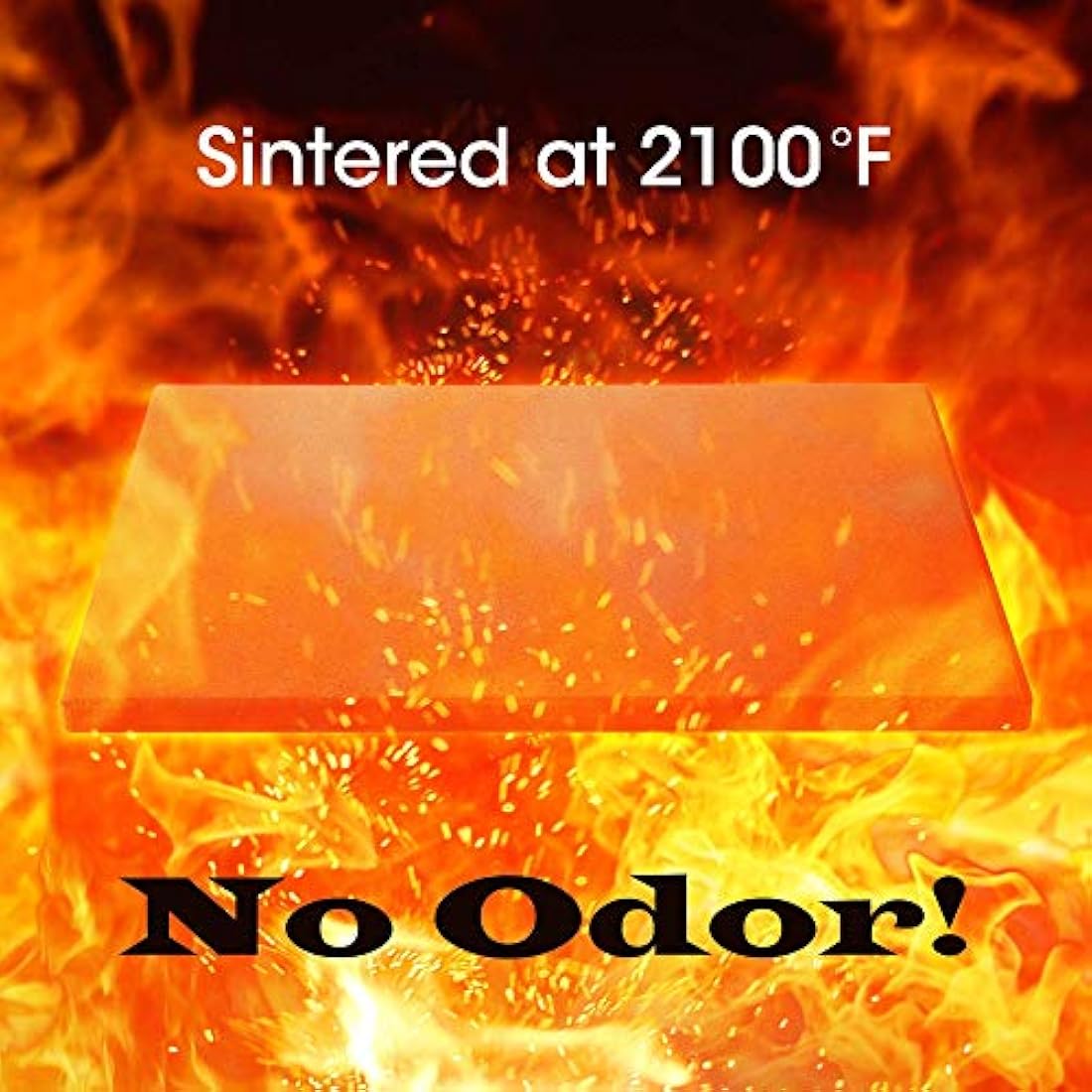 Unicook Cordierite Pizza Stone | Rectangular Baking Stone, 38 x 30 cm