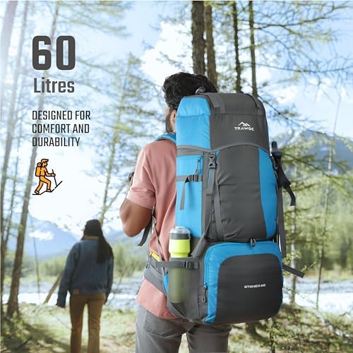 TRAWOC STONEX 60L Trekking Rucksack – Hiking Travel Backpack for Men & Women