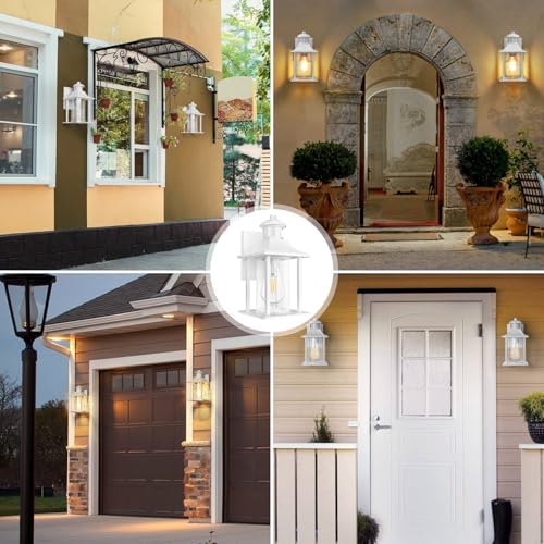Lamomo Motion Sensor Outdoor Wall Light | White Aluminum Security Sconce