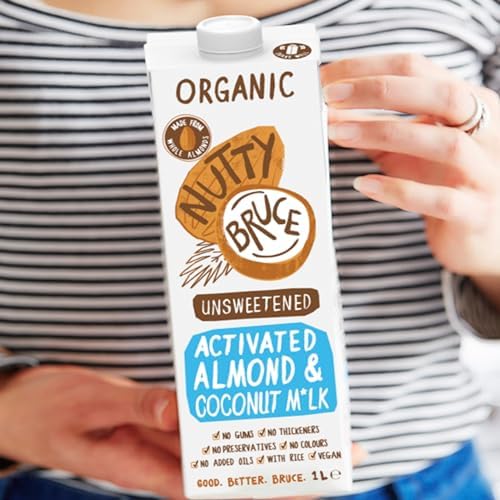 Nutty Bruce Unsweetened Activated Almond & Coconut Milk – 6 x 1L