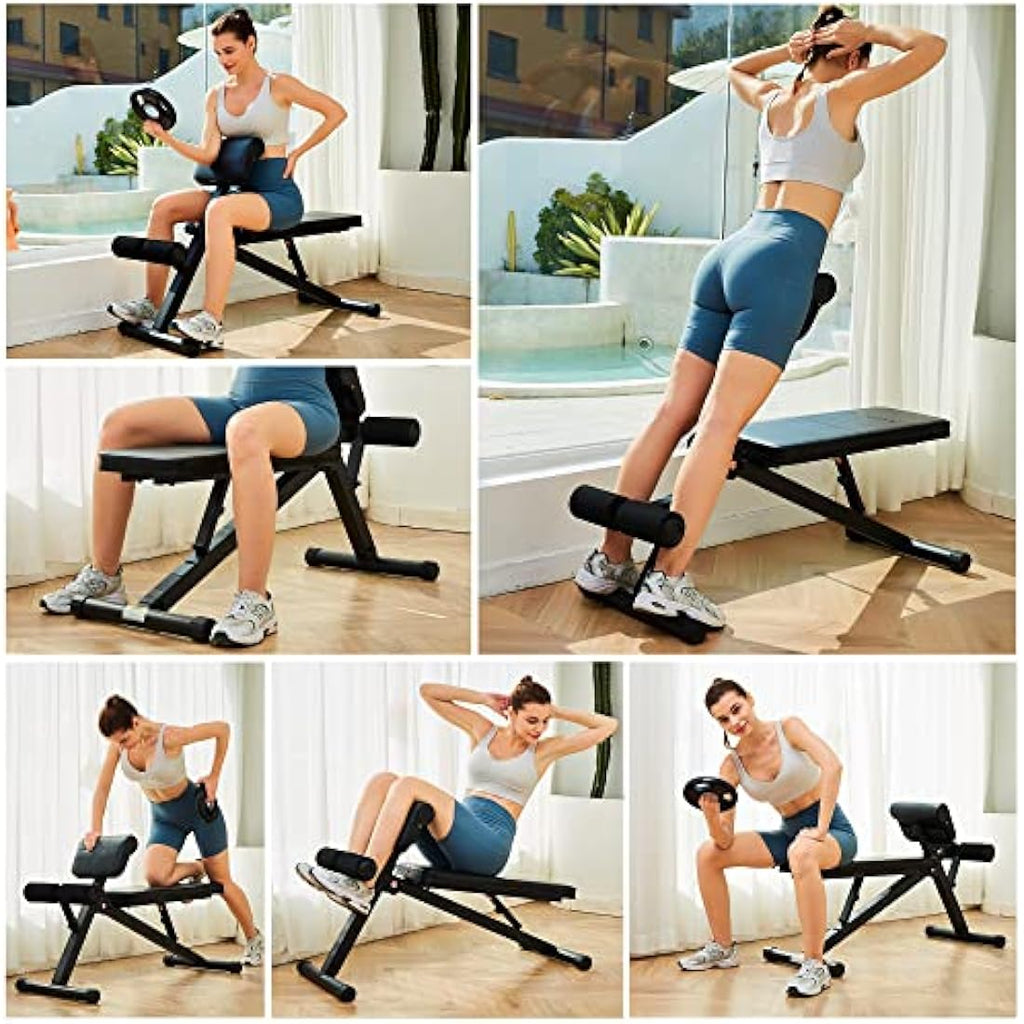 Leikefitness Adjustable Weight Bench – Foldable Full Body Workout Station