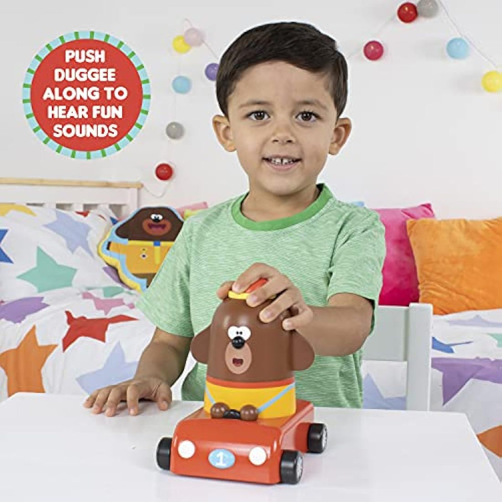 Hey Duggee Race Along Toy with Fun Sounds – Red Push and Go Vehicle