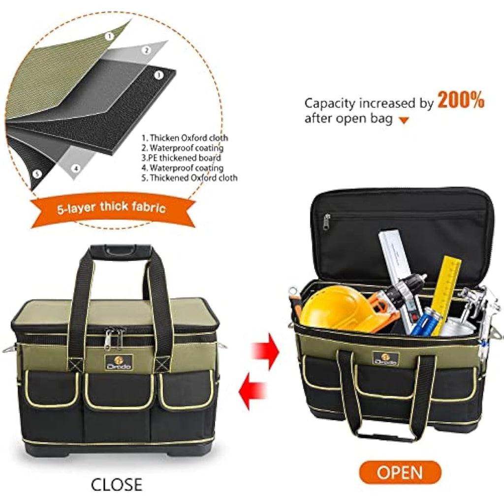 Drado Heavy Duty Tool Bag Organizer with Waterproof Bottom - 40cm