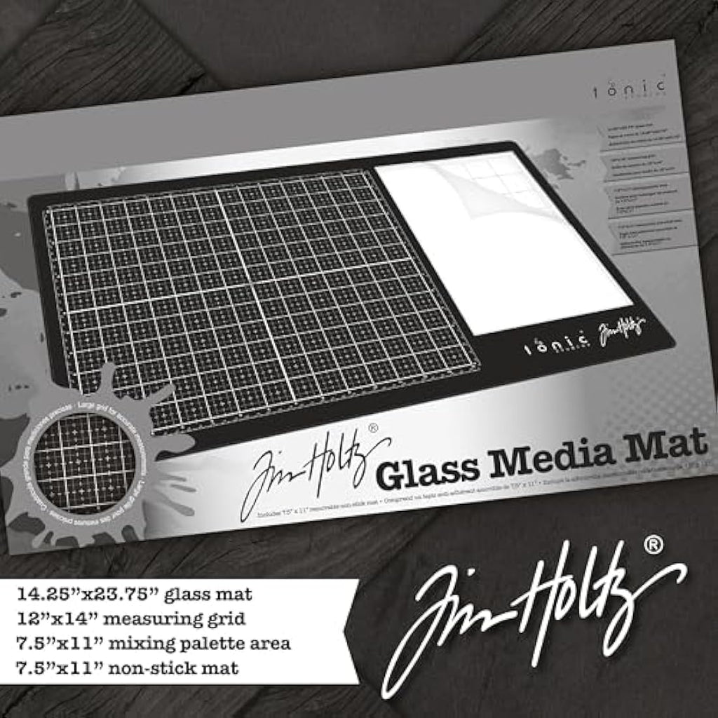 Tonic Studios Glass Cutting Mat – 14" x 23" Non-Slip Crafting Surface