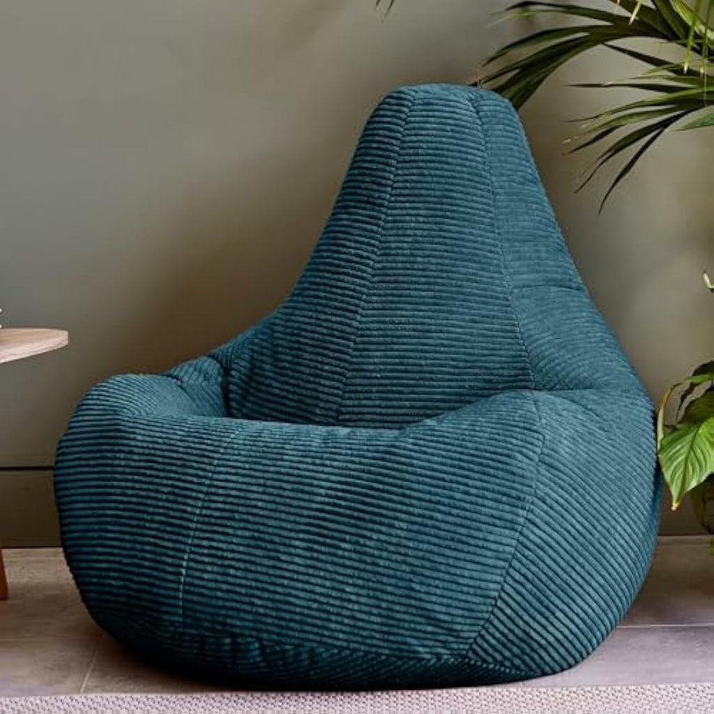 Icon Dalton Corduroy Recliner Bean Bag Chair - Teal Green - Large