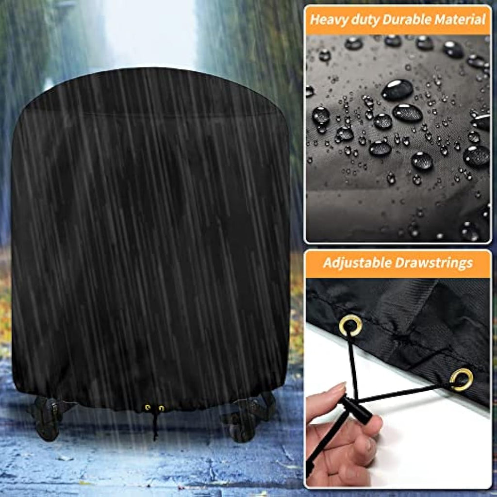 RICHIE Kettle BBQ Cover – 73x71cm Waterproof 420D Oxford Round Grill Cover