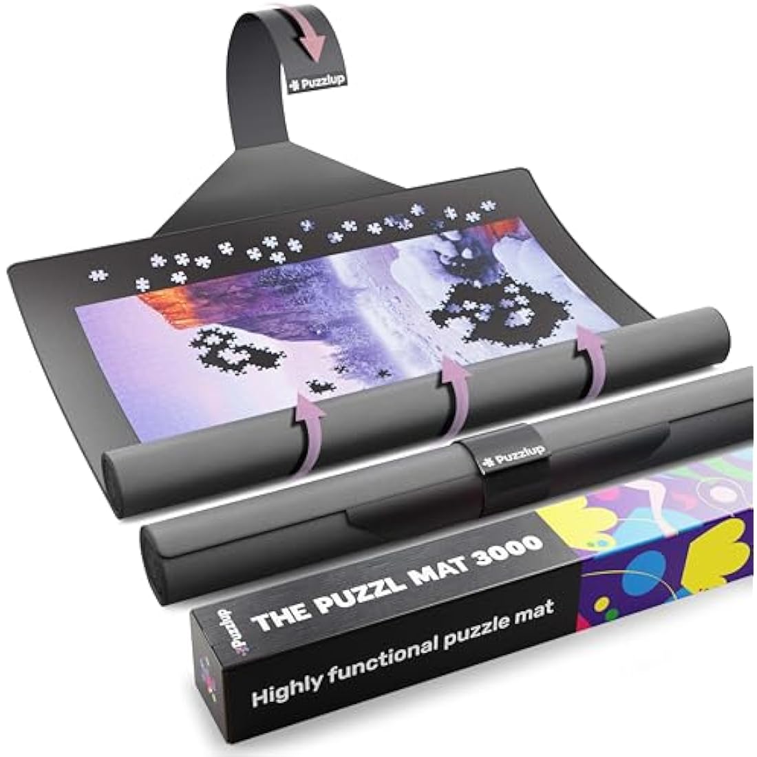 Puzzlup Jigsaw Puzzle Mat – 3000 Piece Non-Slip Neoprene Roll Up Mat