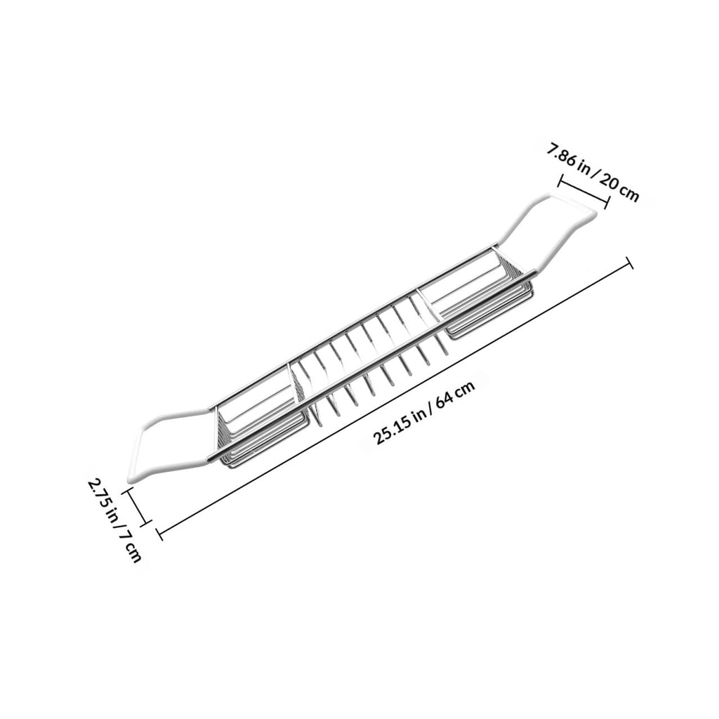 Cabilock Stainless Steel Telescopic Bathtub Rack Non-slip Design Expandable Bath Tray for Phone and Accessories for Home Use in Bathrooms - image 2