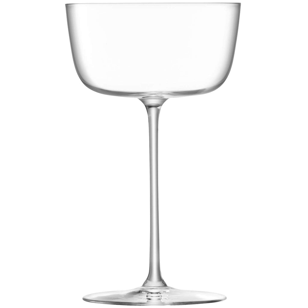 LSA International Borough Cocktail Saucer Glasses - 240ml Clear - Set of 4