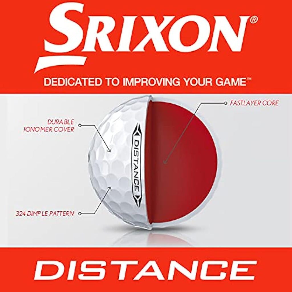 Srixon Distance Golf Balls – 12 Pack High Velocity 2-Piece White