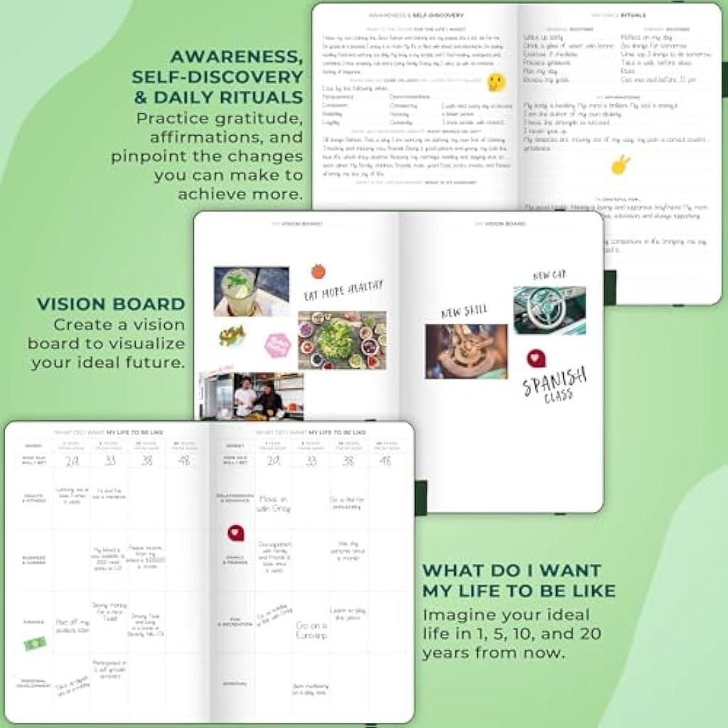 Clever Fox Undated Weekly Planner – A5 Hourly Schedule, Forest Green