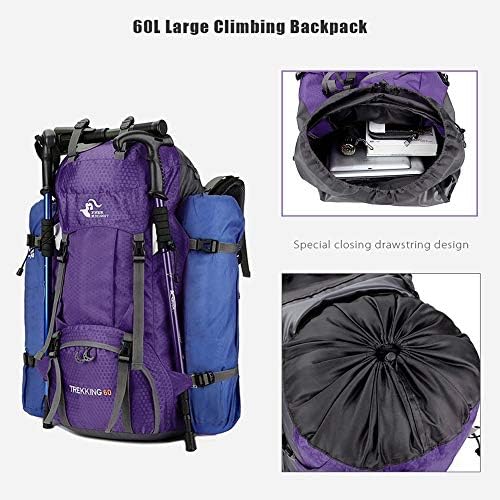 60L Waterproof Hiking Backpack – Lightweight Camping Rucksack