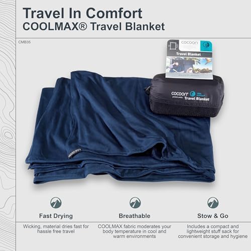 Cocoon Coolmax Travel Blanket – Lightweight & Breathable Travel Bedding