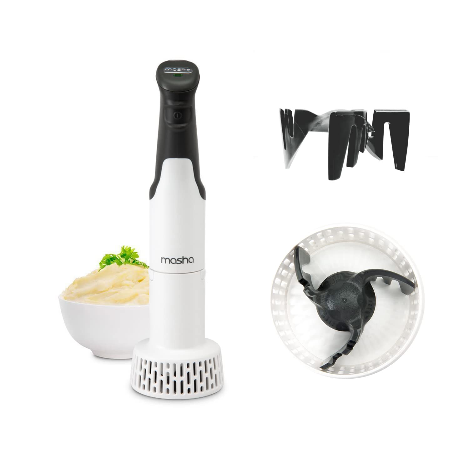 Masha Official 3-in-1 Electric Potato Masher & Hand Blender Immersion Mixer