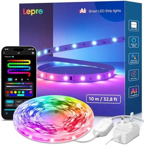 Lepro S1 AI Smart LED Strip Light | 10M Music Sync WiFi RGB Lights