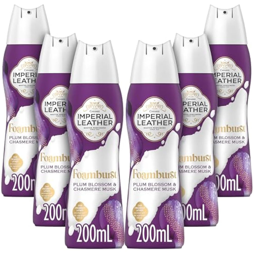 Imperial Leather Foamburst Plum Blossom & Cashmere Body Wash - 6 x 200ml