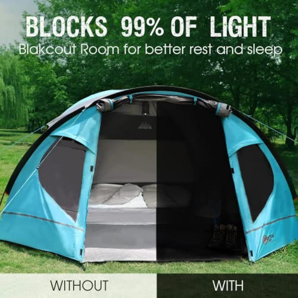 Portal 4-Person Blackout Camping Tent | 4000mm Waterproof Dome