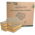 eplanita Natural Plant Based Scrub Sponges | 6 Pack Biodegradable Scourers