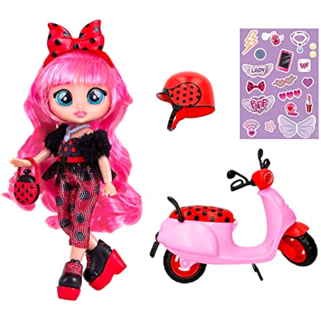 Cry Babies BFF Lady Playset con Scooter e 10 Accessori - Bambola
