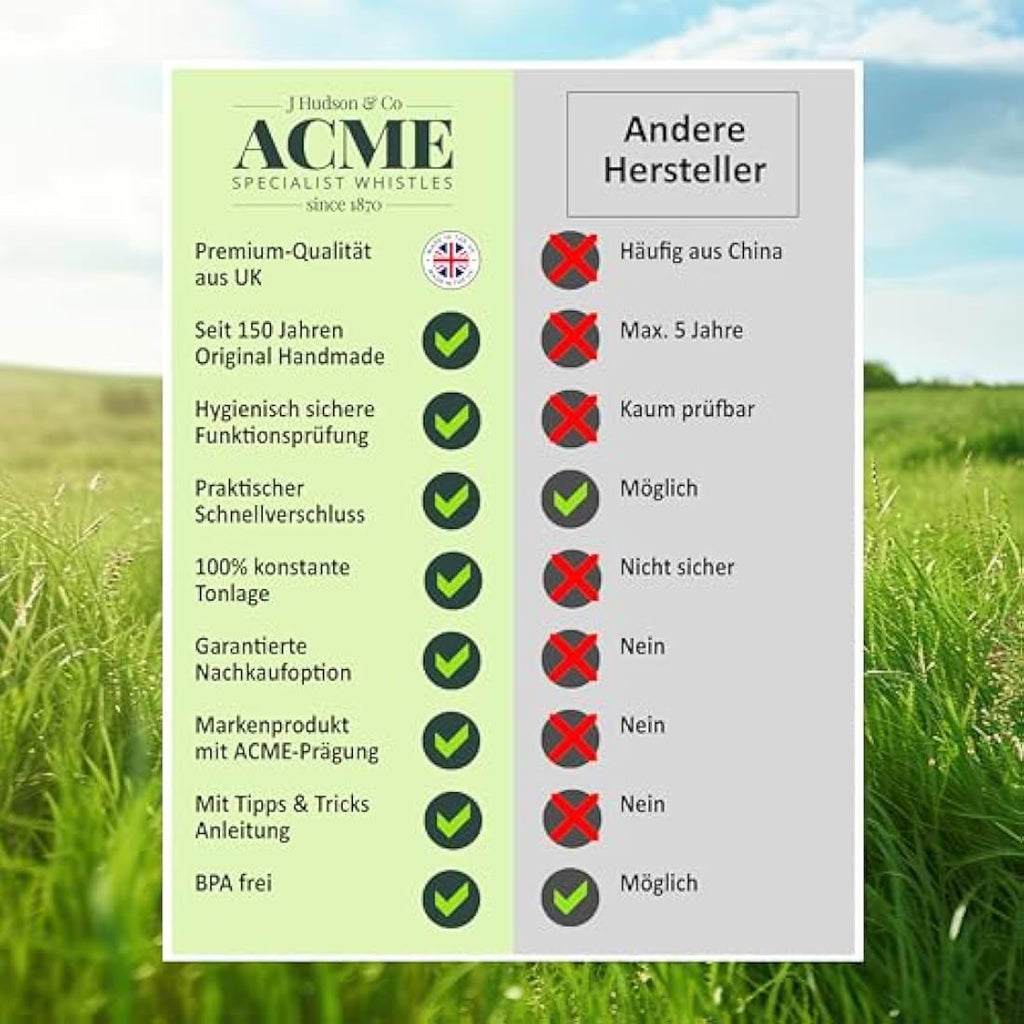 ACME Hundepfeife Nr. 211.5 mit Pfeifenband – Profi-Hundetraining
