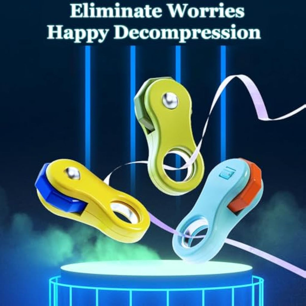 BASSION Fidget Roller Spinner – Sensory Anxiety Relief Toy for ADHD (Yellow)
