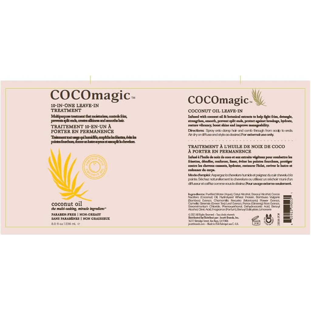 CocoMagic 10-in-1 Leave-In Hair Treatment with Coconut Oil, 8 oz