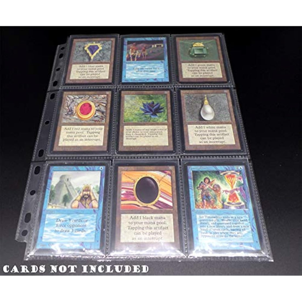 docsmagic.de 200 9-Pocket Pages – 11-Hole Trading Card Album Sheets