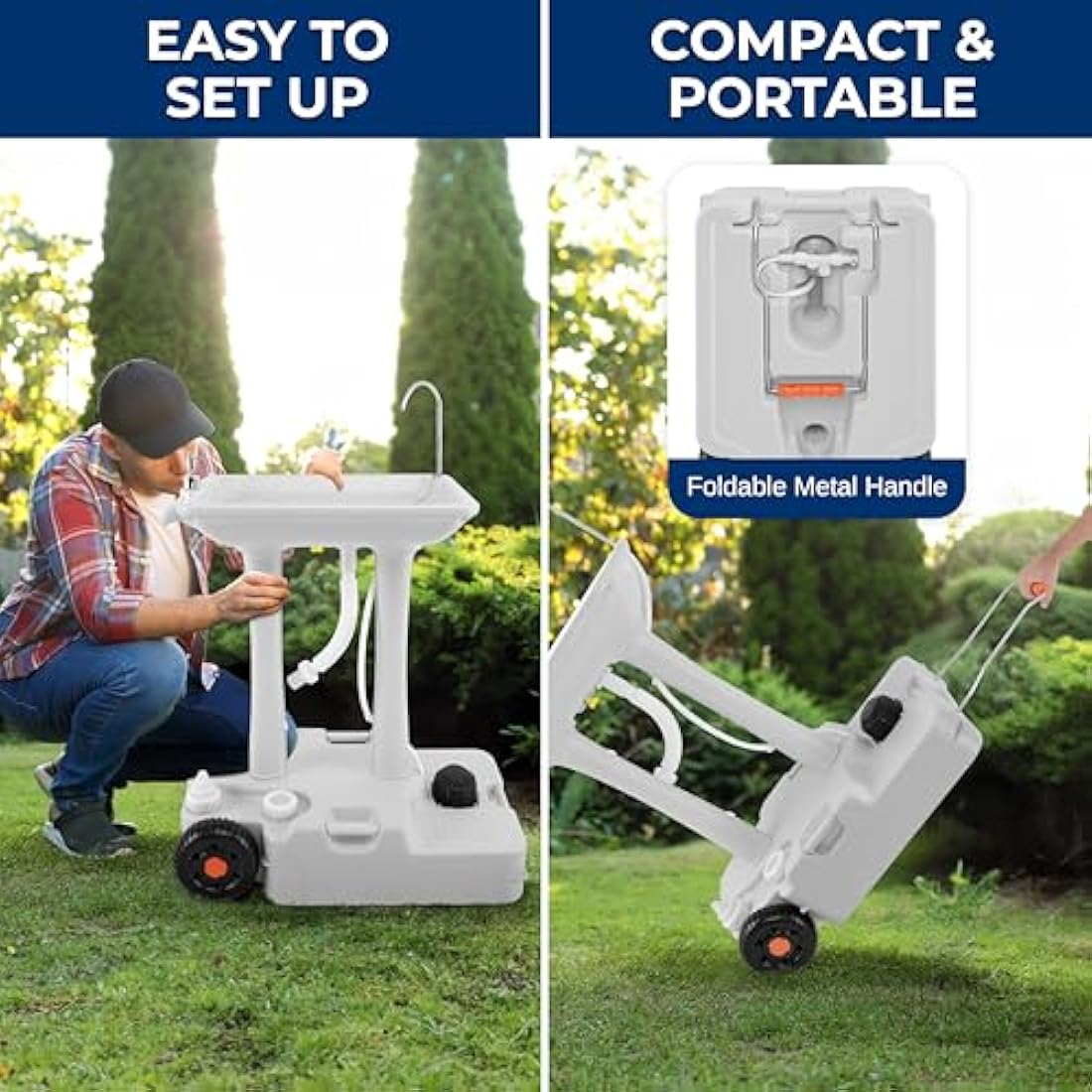 SereneLife Portable Camping Sink - 30L Outdoor Handwashing Station
