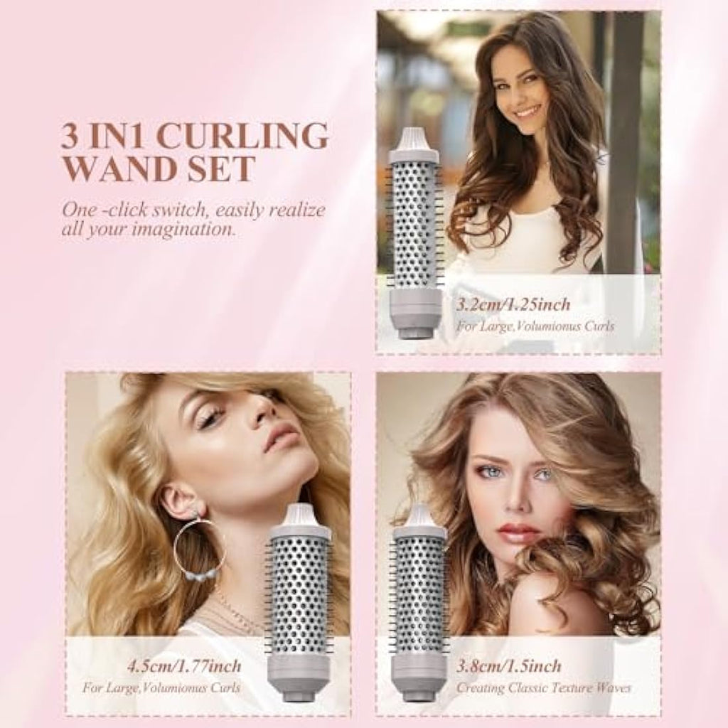 3-in-1 Thermal Brush Set | Ionic Ceramic Heated Round Brush