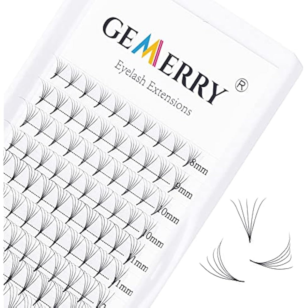 Gemerry 5D Premade Fan Eyelash Extensions | 0.07mm D Curl Russian Volume