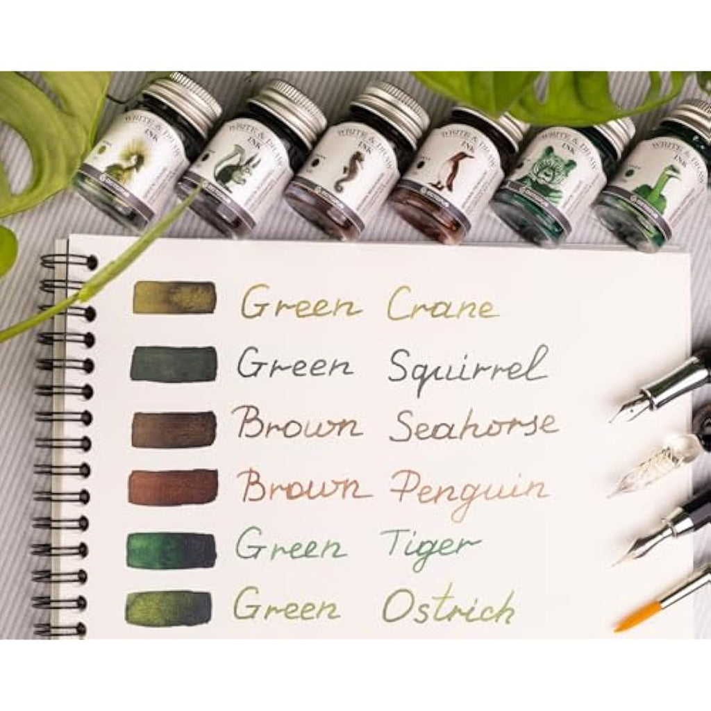Octopus Write and Draw Waterproof Ink Set for Fountain Pens, 6 x 10ml