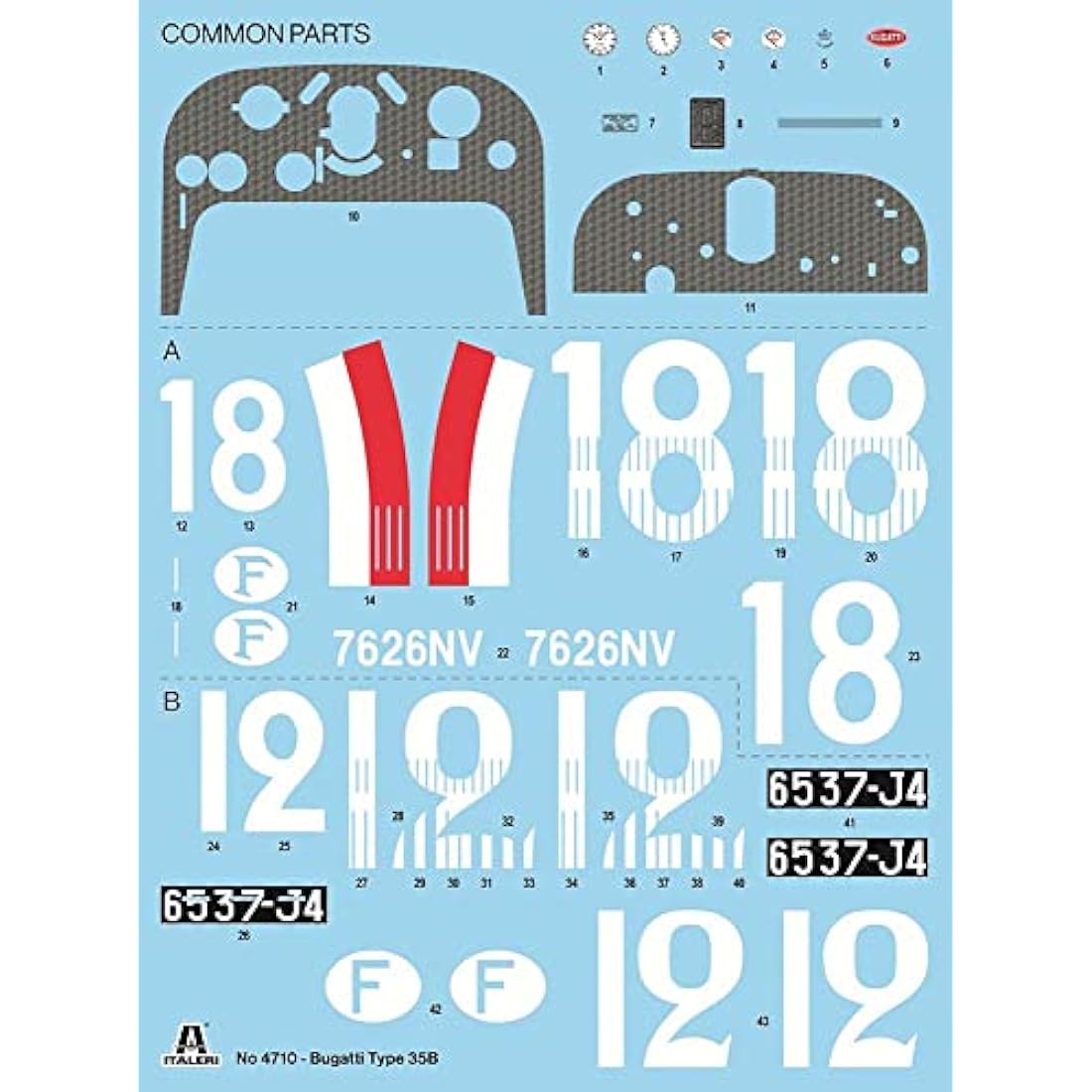 Italeri Bugatti Type 35B Model Kit – 1:12 Scale Plastic Car Model