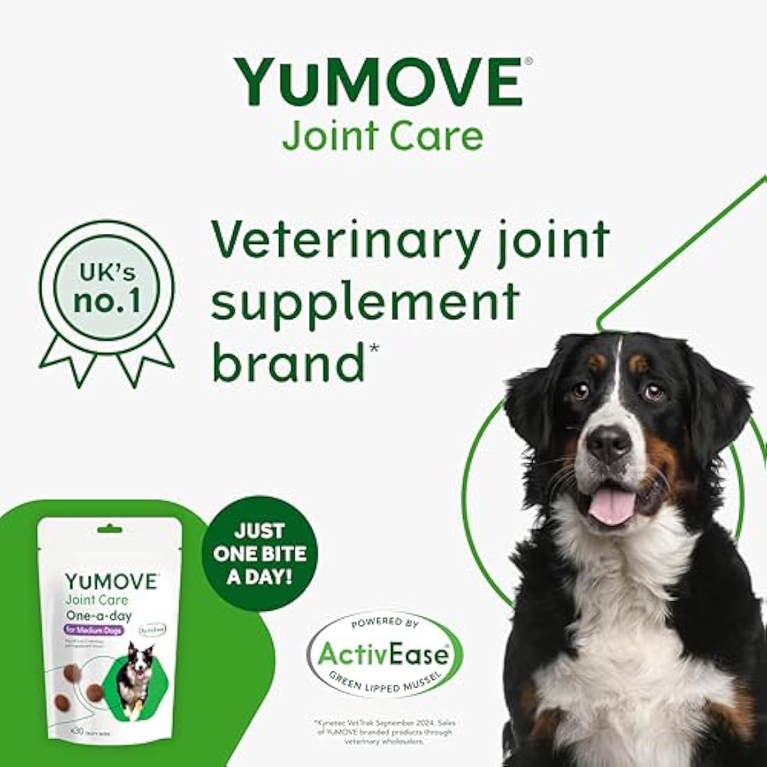 YuMOVE ONE-A-DAY Dog Hip and Joint Supplement for Medium Dogs, 30 Chews
