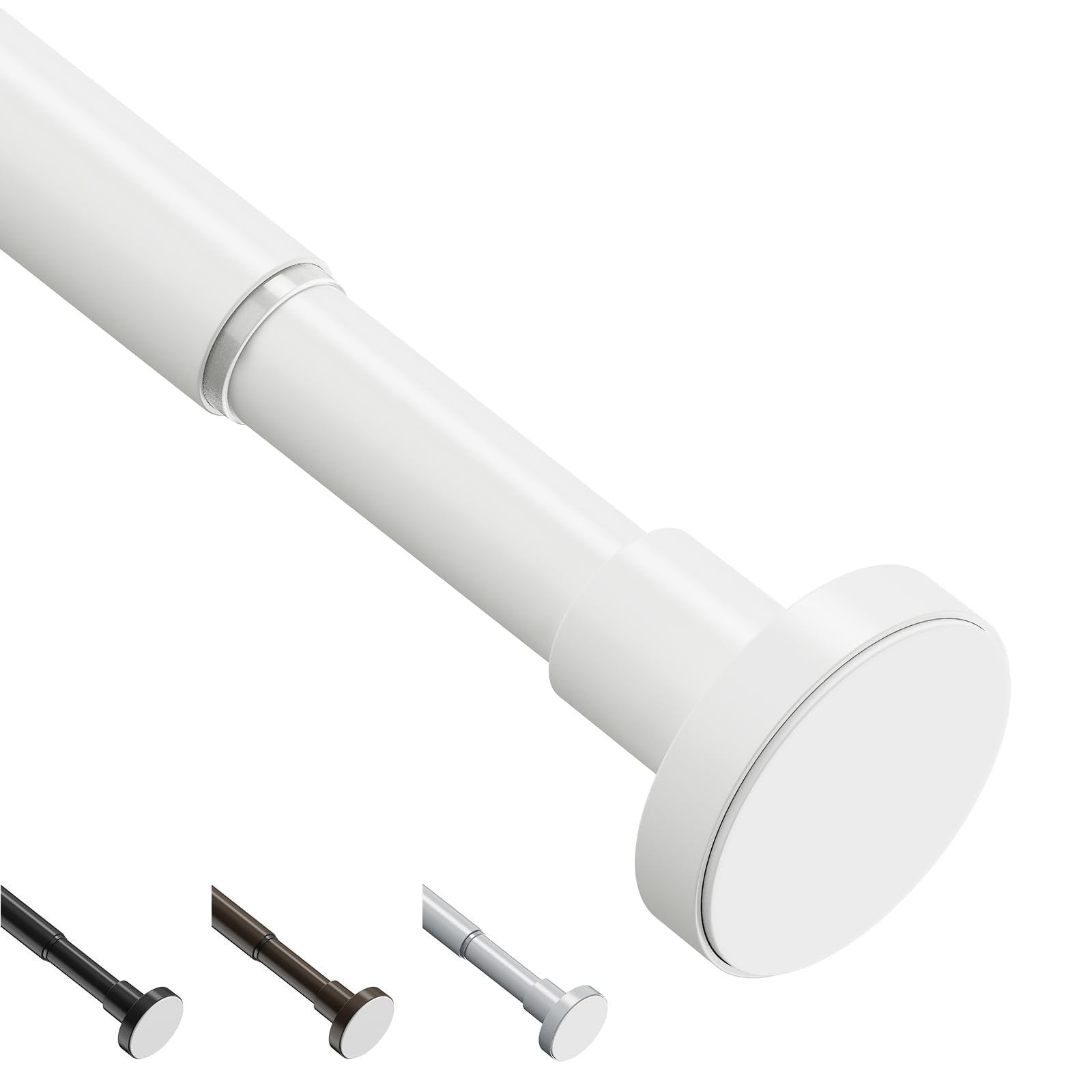 WELDUN Extendable Shower Curtain Rod | 48-82cm No Drill Tension Pole