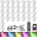 RGB LED Deck Lights - IP67 Waterproof Smart Patio Lighting 30pk