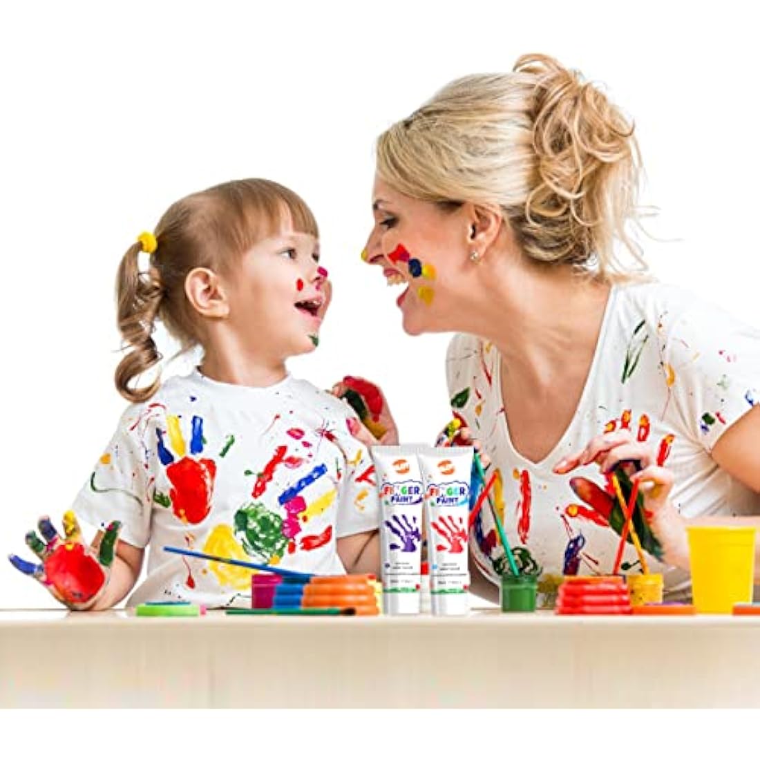 BLOT Washable Finger Paint Set for Kids – 10 Colors with 15 Tools