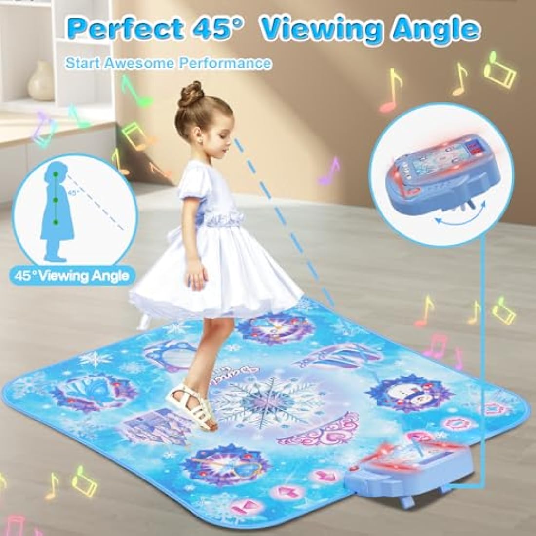 Surelect Princess Dance Mat – 8-Button Bluetooth Musical Toy for Girls