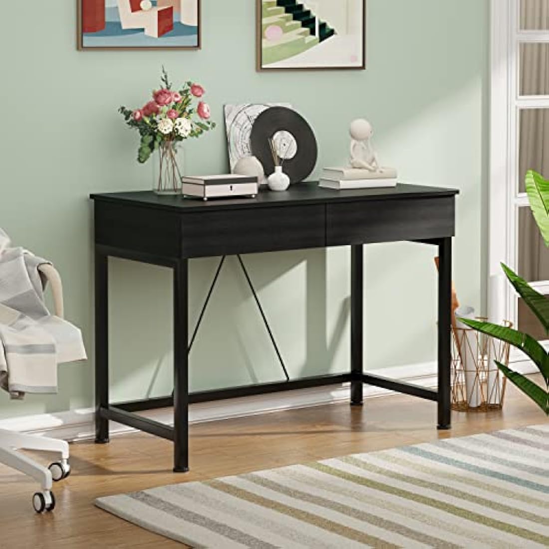 39.4" Computer Desk – Modern Vanity Table with Drawers